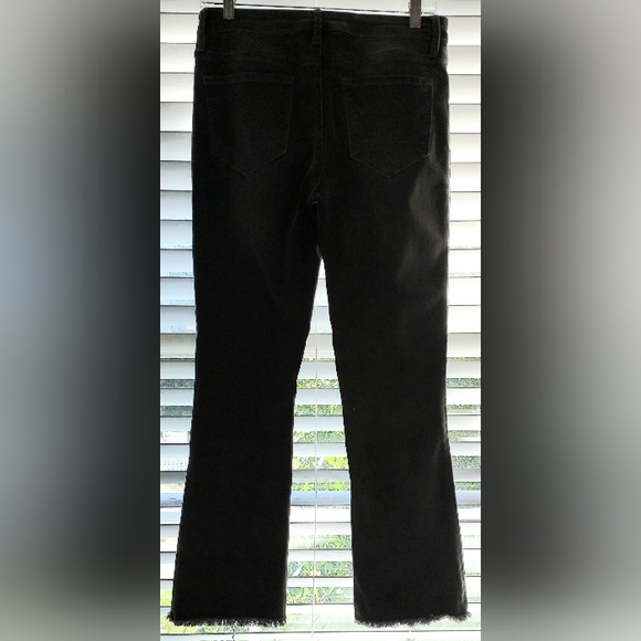 Free People Light Black Fray Raw Hem Skinny Jeans NWOT - Picture 3 of 8